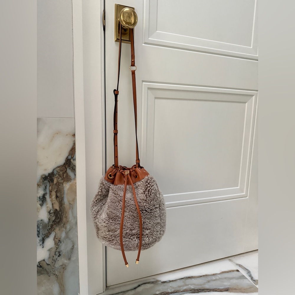 Ulla Johnson Shearling Bucket Bag